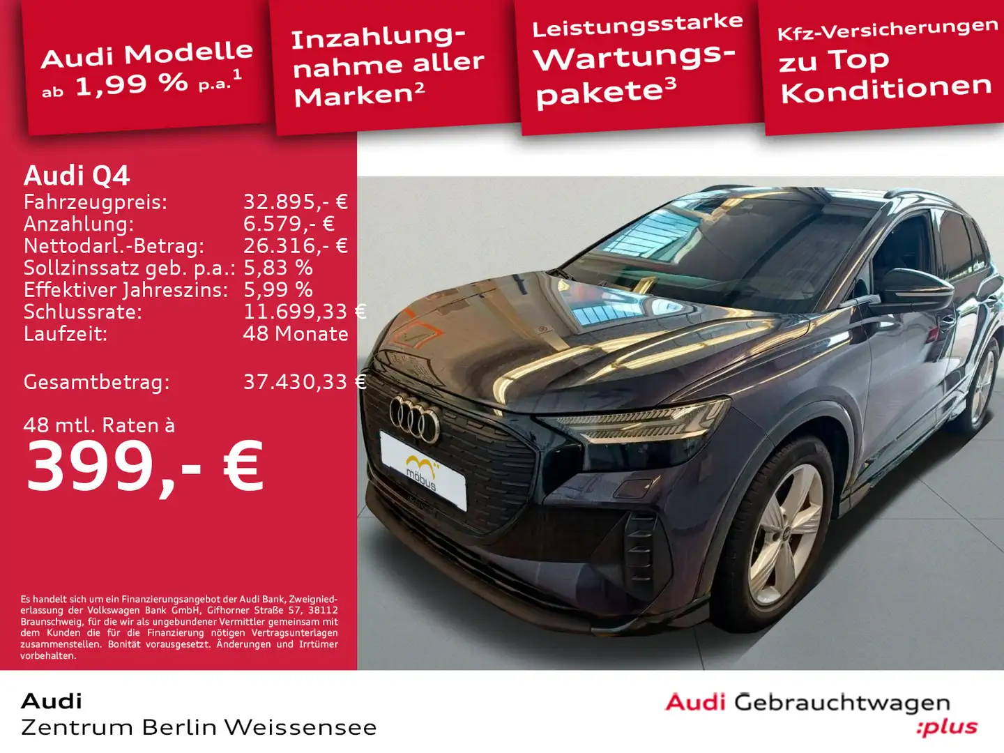 Audi Q4 e-tron 40 e-tron MATRIX*PANO*NAVI*ACC*AHK*HUD*SONOS* Mauve - 1