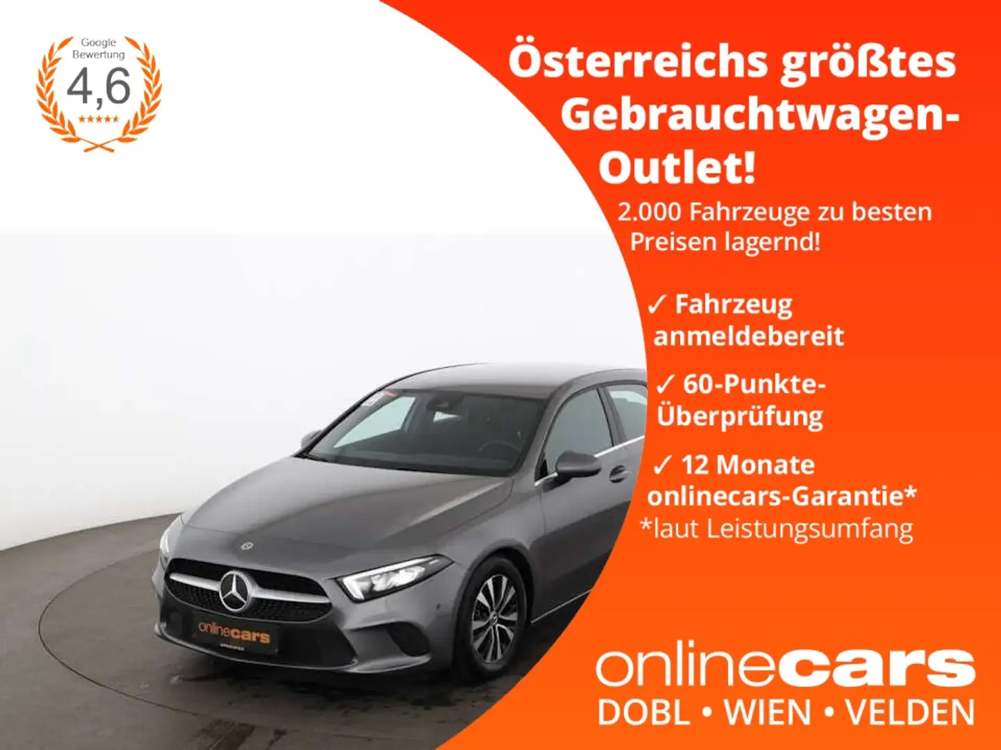 Mercedes-Benz A 180 d Aut LED NAVI LEDER SITZHZG TEMP R-CAM Grau - 1