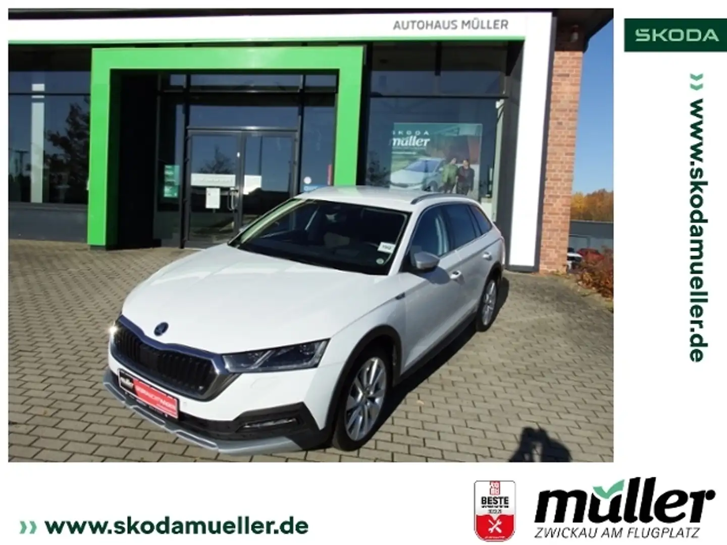 Skoda Octavia Combi Scout 4x4 2.0TDI 147kW AHK beh. FS Blanco - 1