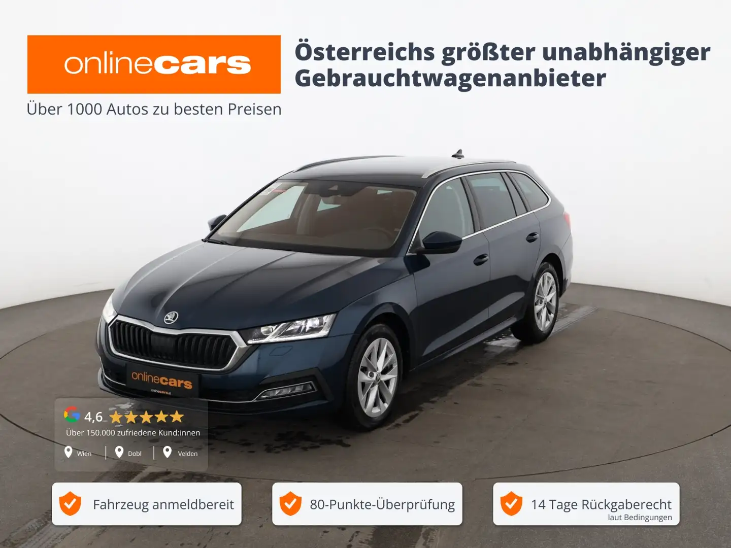 Skoda Octavia Combi 2.0 TDI Style Aut MATRIX RADAR NAVI Blau - 1