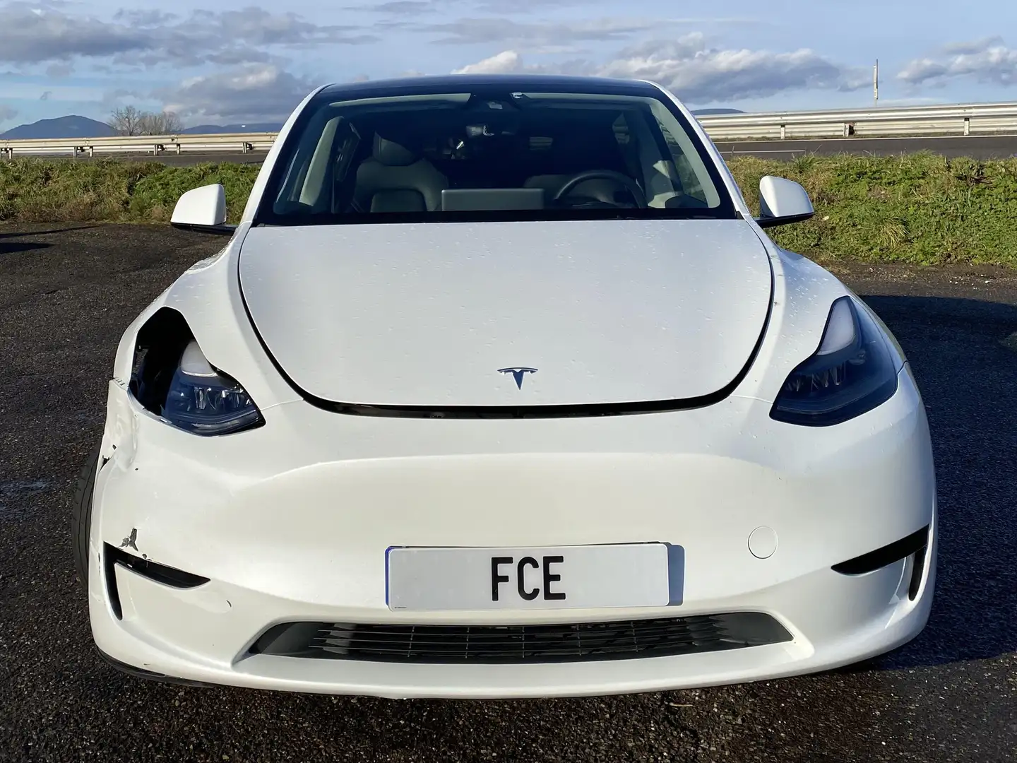 Tesla Model Y MODEL Y Basis/Rwd 1er Main endommagée Weiß - 2