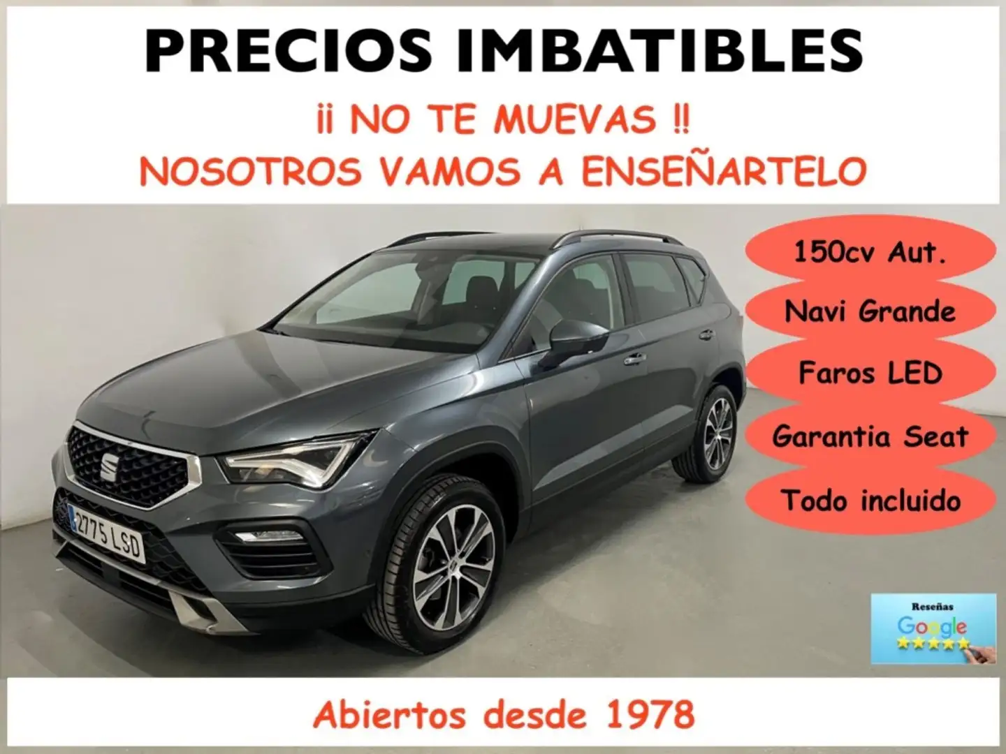SEAT Ateca 1.5 EcoTSI S&S Style DSG Gris - 2
