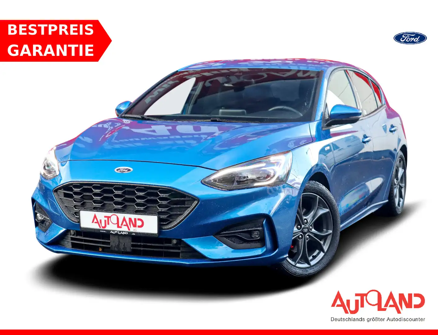 Ford Focus 1.0 EB Hybrid ST-Line Navi LED ACC Kamera Blau - 1