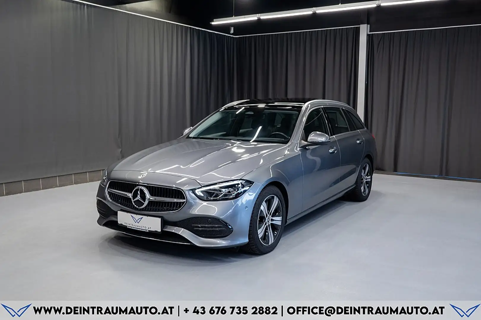 Mercedes-Benz C 220 d Aut.*AHK*PANORAMA*R-KAMERA* Grau - 1