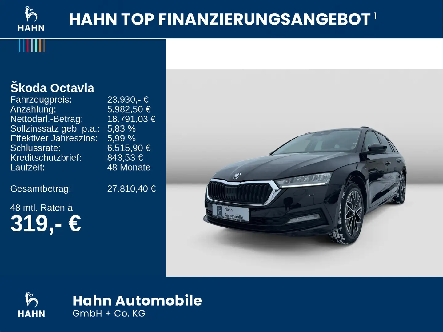 Skoda Octavia Combi 1.5TSI DSG e-TEC Clever AHK PDC Schwarz - 2