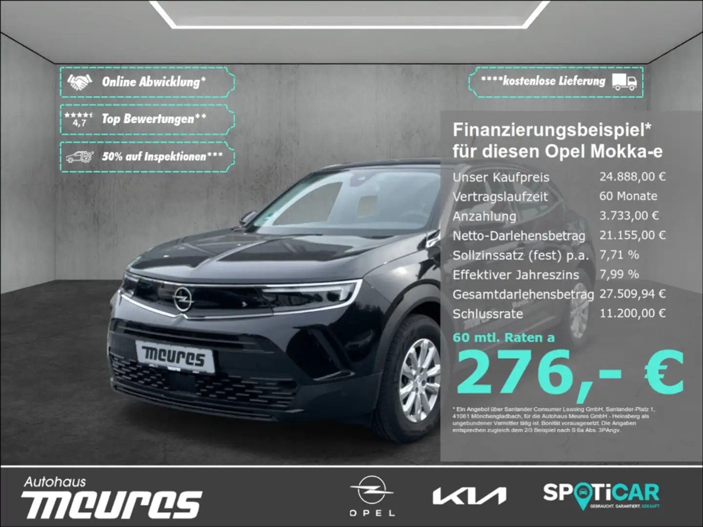 Opel Mokka-E Edition *SOFORT VERFÜGBAR* Чорний - 1