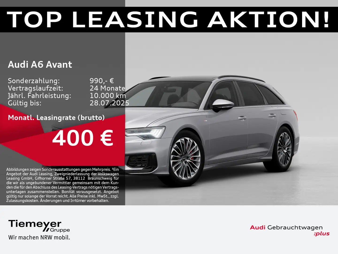 Audi A6 55 TFSIe Q NP97 PANO HD-MATRIX HuD 360° Silber - 1