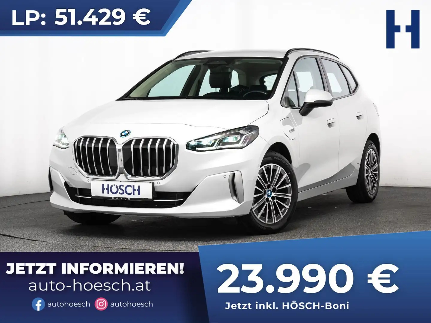 BMW 225 e xDrive Active Tourer Luxury PREMIUM -53% Weiß - 1