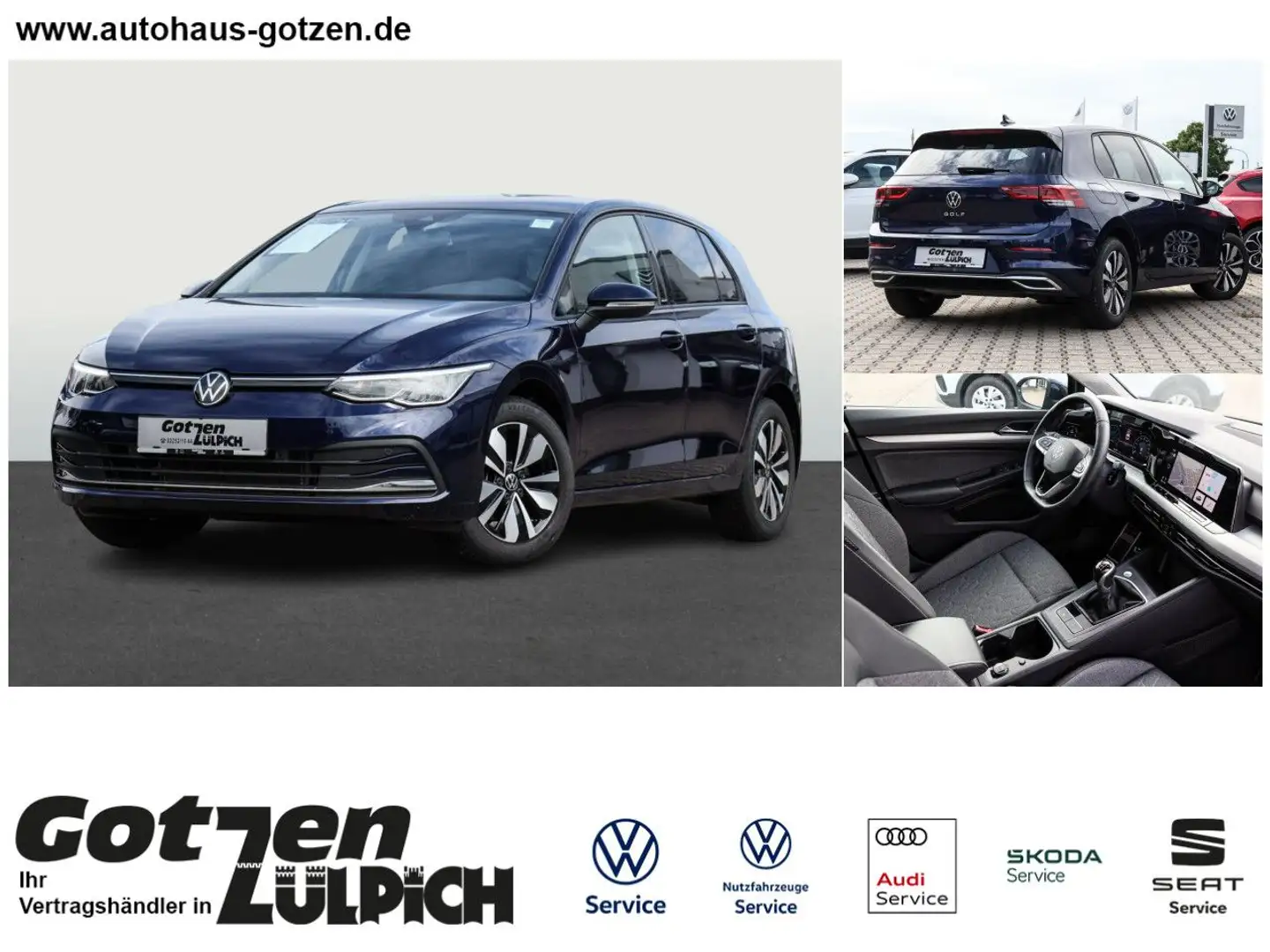 Volkswagen Golf VIII Move 1.5 TSI Move Navi AHK Light Assist Bleu - 1
