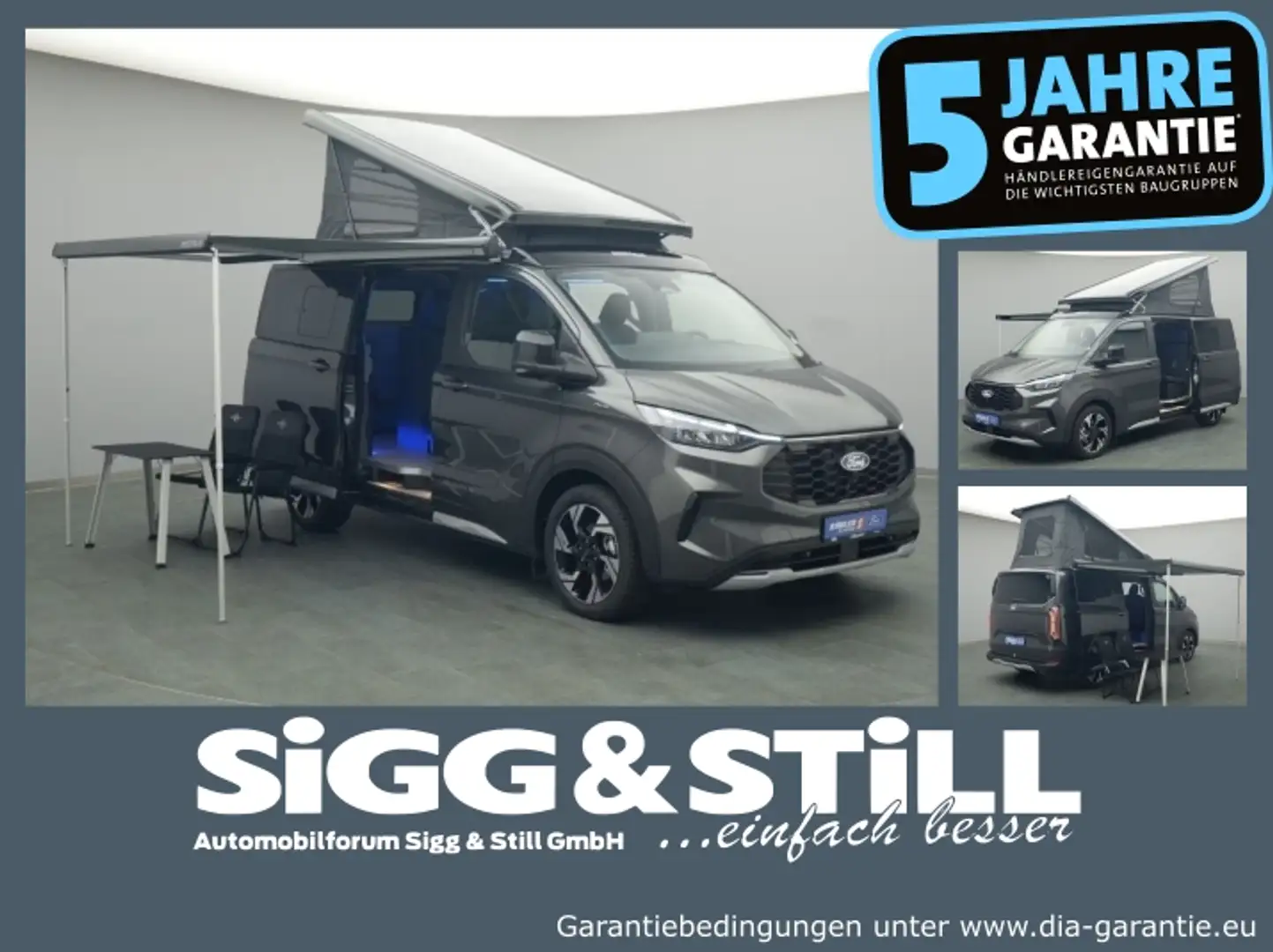 Ford Nugget Active AWD 320 L1 Aufstelldach NAV*ACC*LED Grau - 1