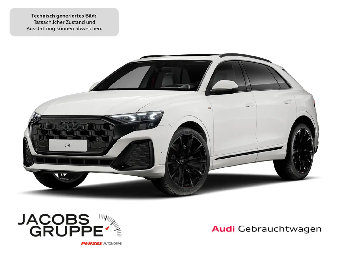 Audi Q8 50 TDI quattro S line Navi,Matrix,HUD,RFK Weiß - 1