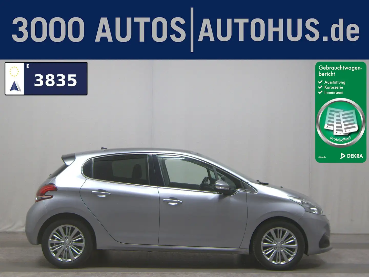 Peugeot 208 1.5 BlueHDI Allure Navi Shz Pano PDC Grau - 1
