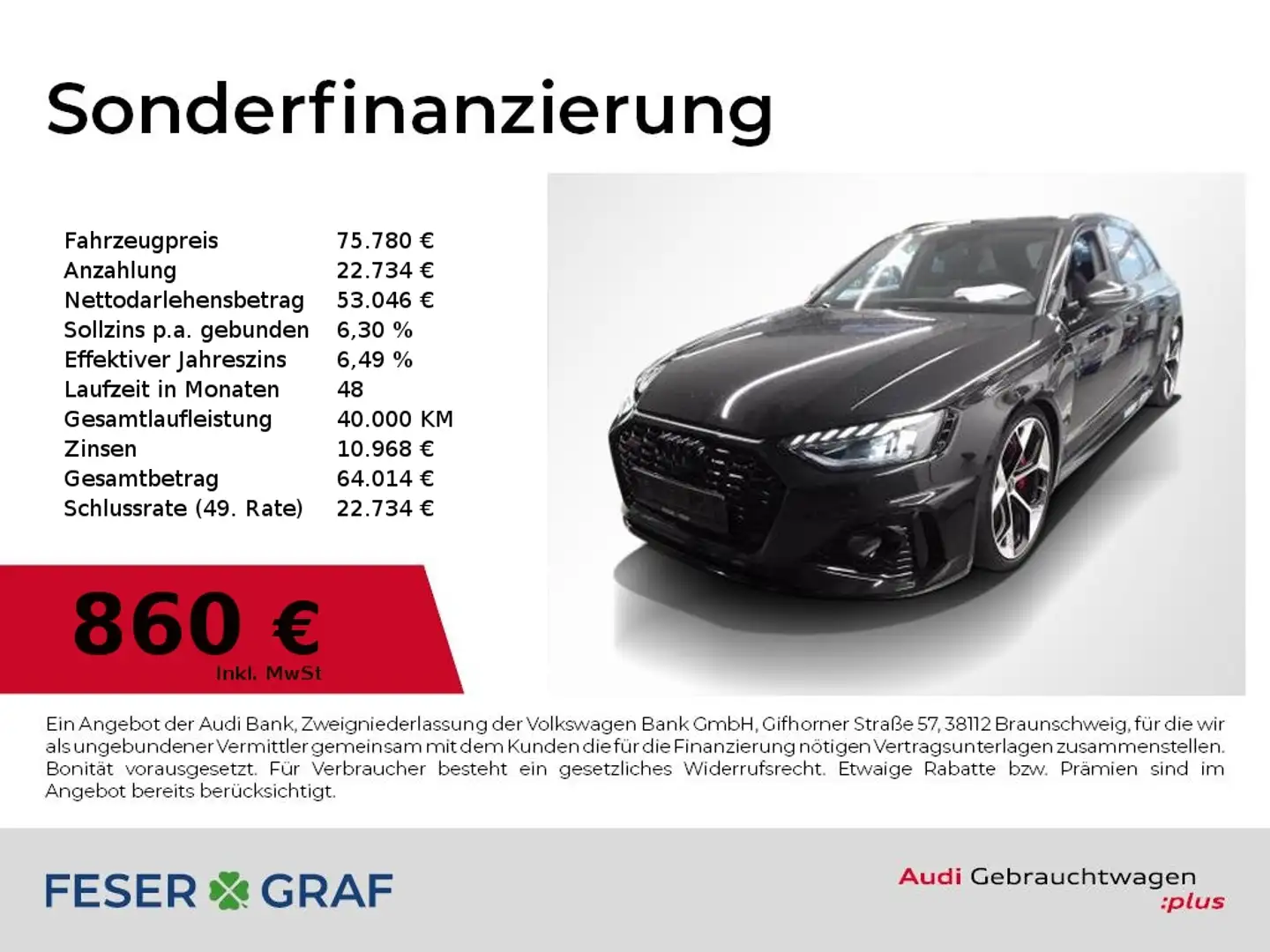 Audi RS4 Avant Pano,HUD,290km/h,RS-Sportabgas,AHK Schwarz - 1