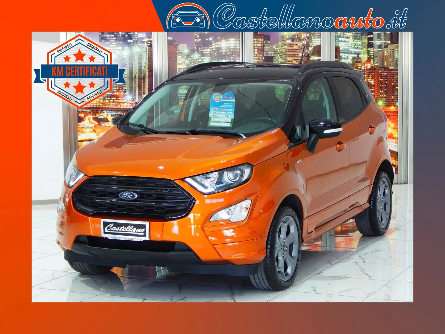 Ford EcoSport 1.5 TDCI ST-Line S&S 100cv NAVI-PELLE-PARK-CARPLAY Arancione - 1