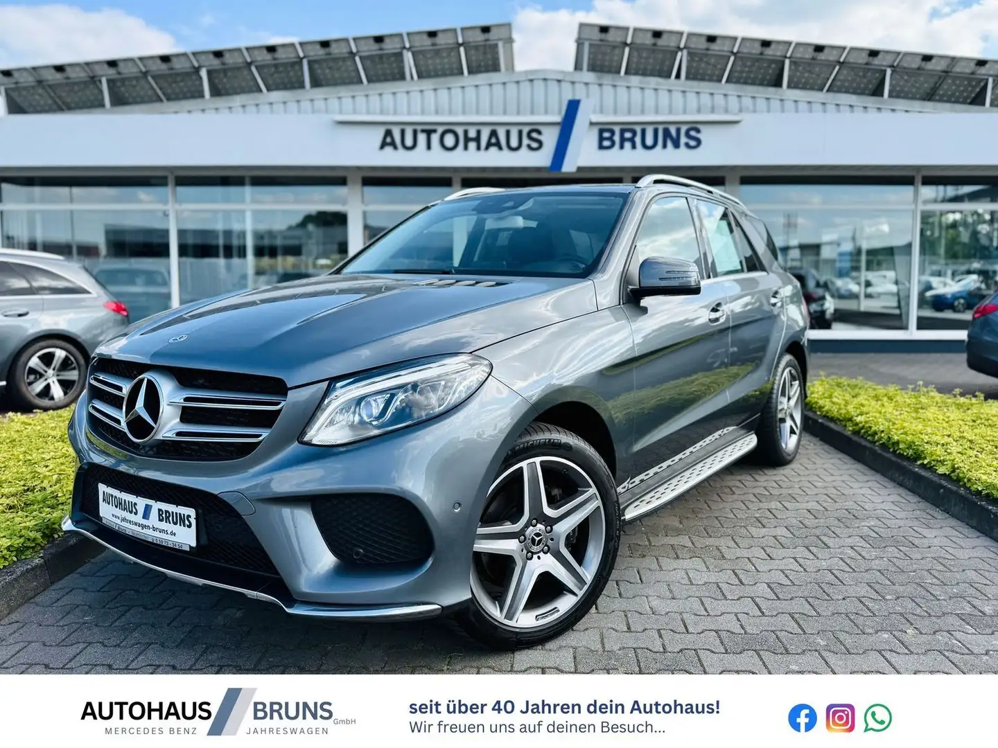 Mercedes-Benz GLE 350 d 4M, AMG, LED, Airmatic, AHK, PTS, RFK, EDW, EPH, Grau - 1