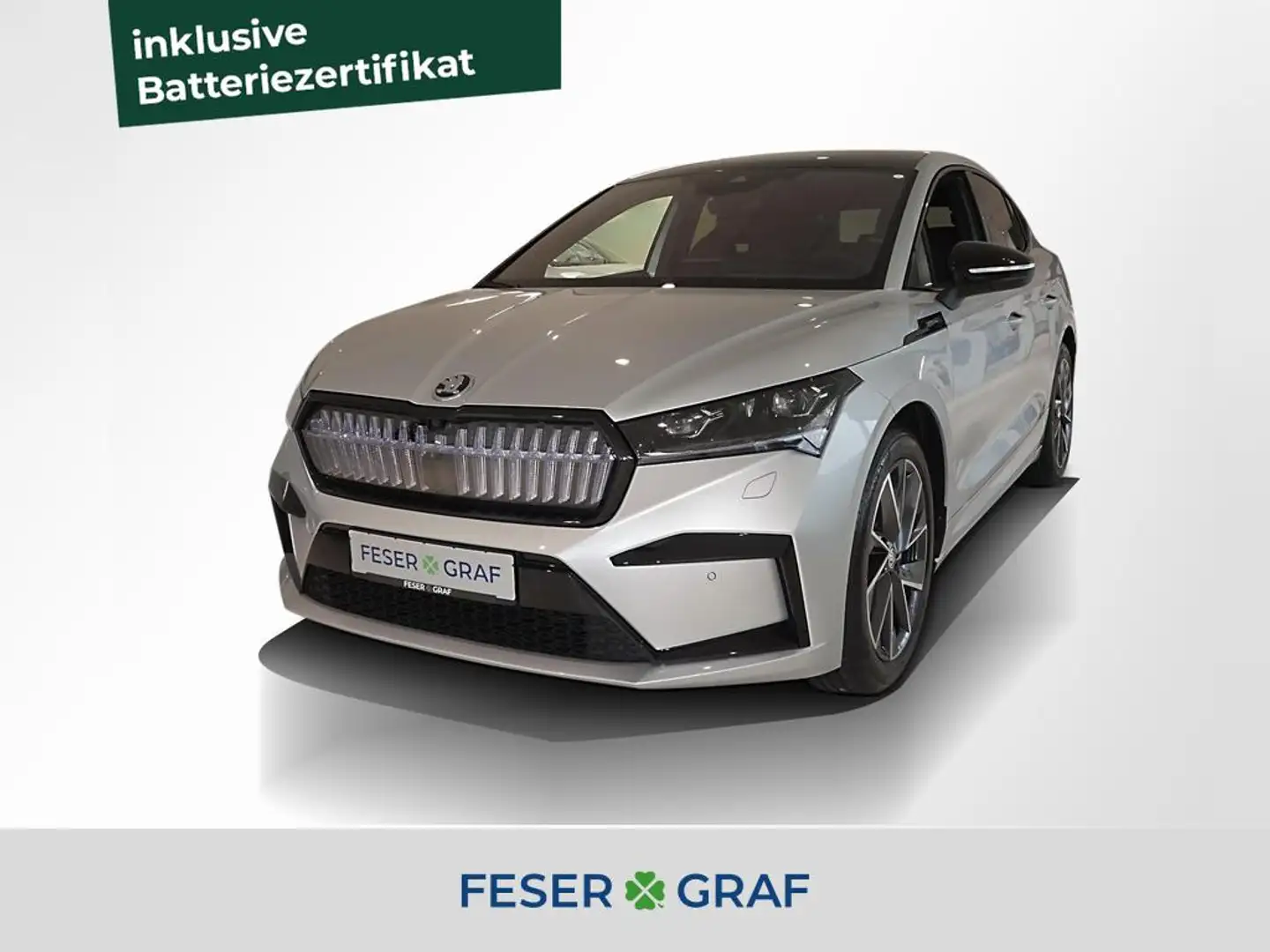 Skoda Enyaq 85x Coupe Sportline AHK, Leder, SHZ, 4*4 Silber - 1