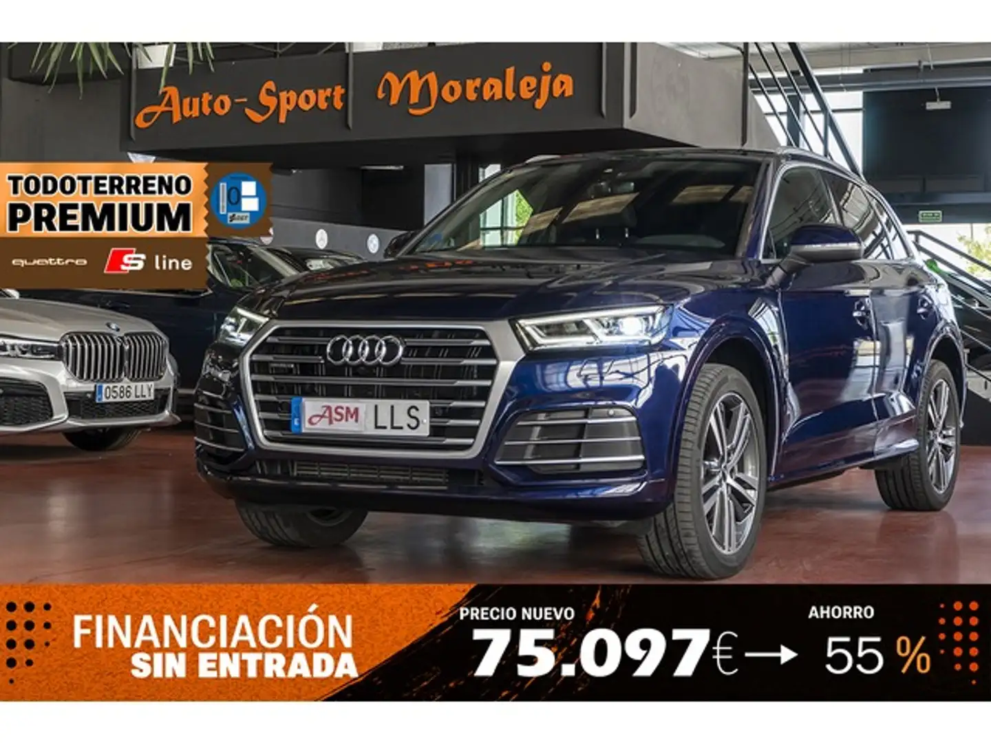 Audi Q5 55 TFSIe S line quattro-ultra S tronic Bleu - 1