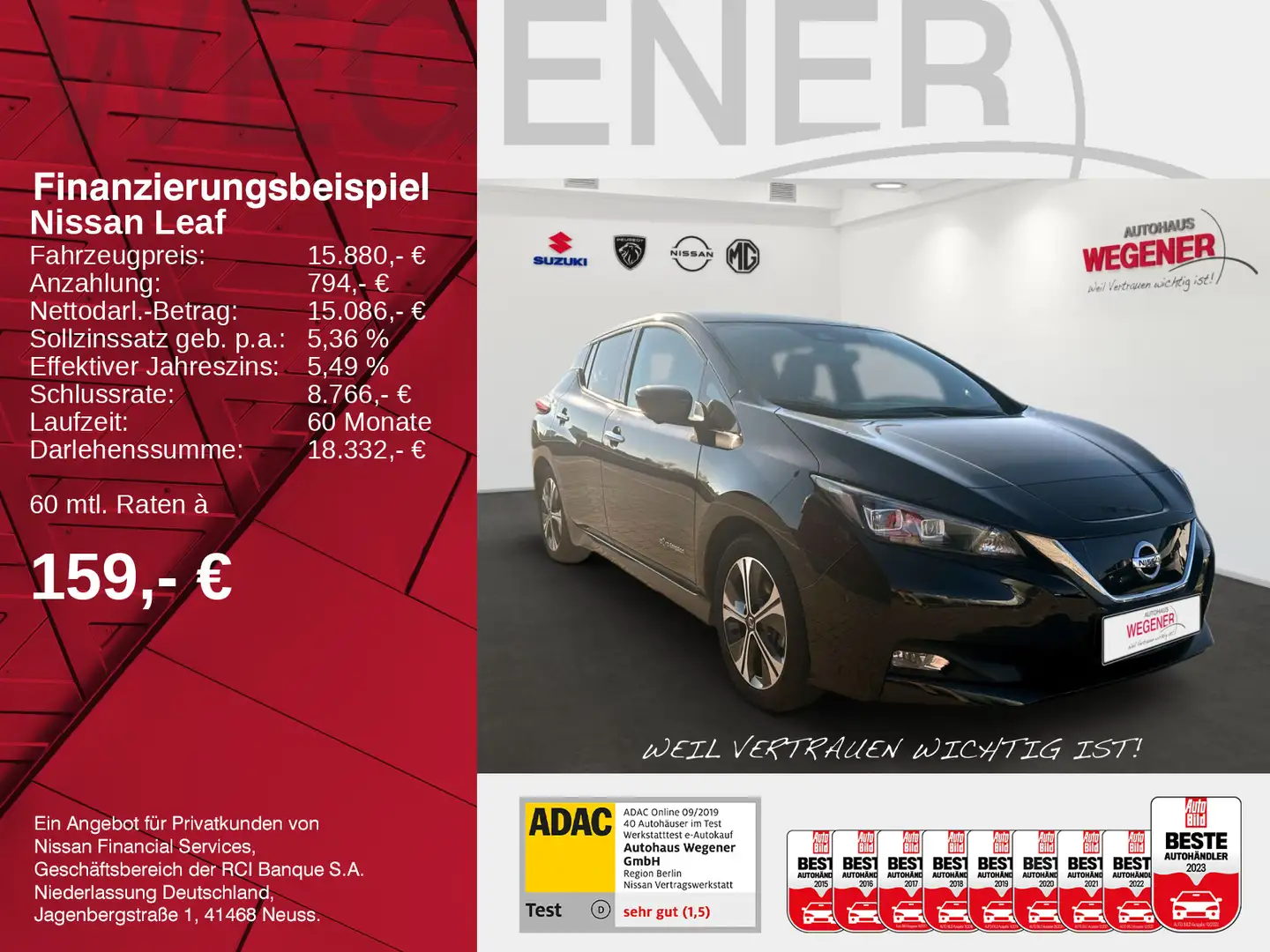 Nissan Leaf LEAF TEKNA ProPILOT-P 3xSitzh LED 360° AVM LEDER Noir - 2