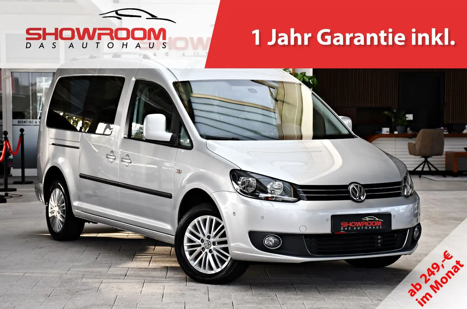Volkswagen Caddy Kombi Maxi Cup BMT 7 Sitzer 1.Hand Silber - 1