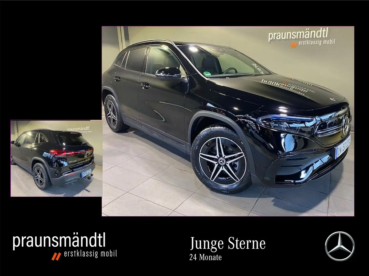 Mercedes-Benz EQA 300 4M AMG/Night/18"/LED/AHK/Panorama/DISTR. Schwarz - 1