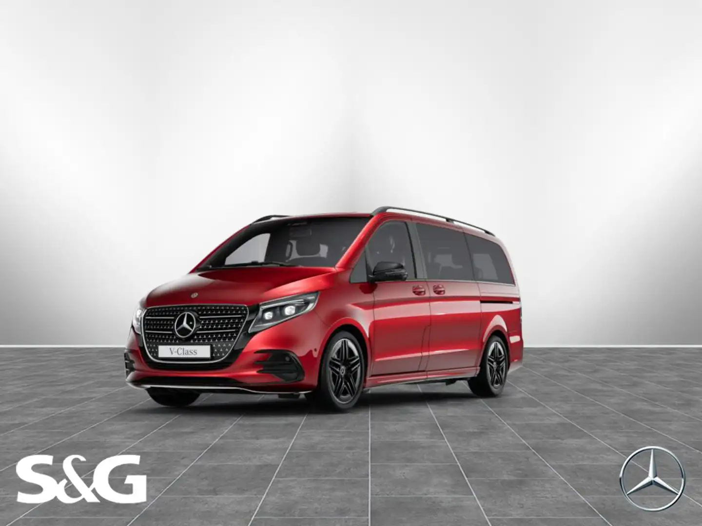 Mercedes-Benz V 250 d AVANTGARDE AMG MBUX+360°+M-LED+Distronic Rot - 1