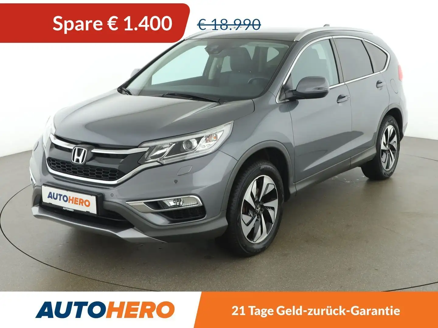 Honda CR-V 1.6 DTEC Executive 4WD Aut. *XENON*TEMPO*CAM*SPUR* Grijs - 1