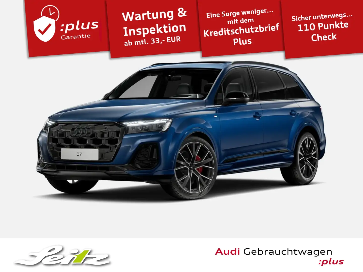 Audi Q7 50 TDI quattro S line *AHK*B&O*PANO*MATRIX* Blau - 1