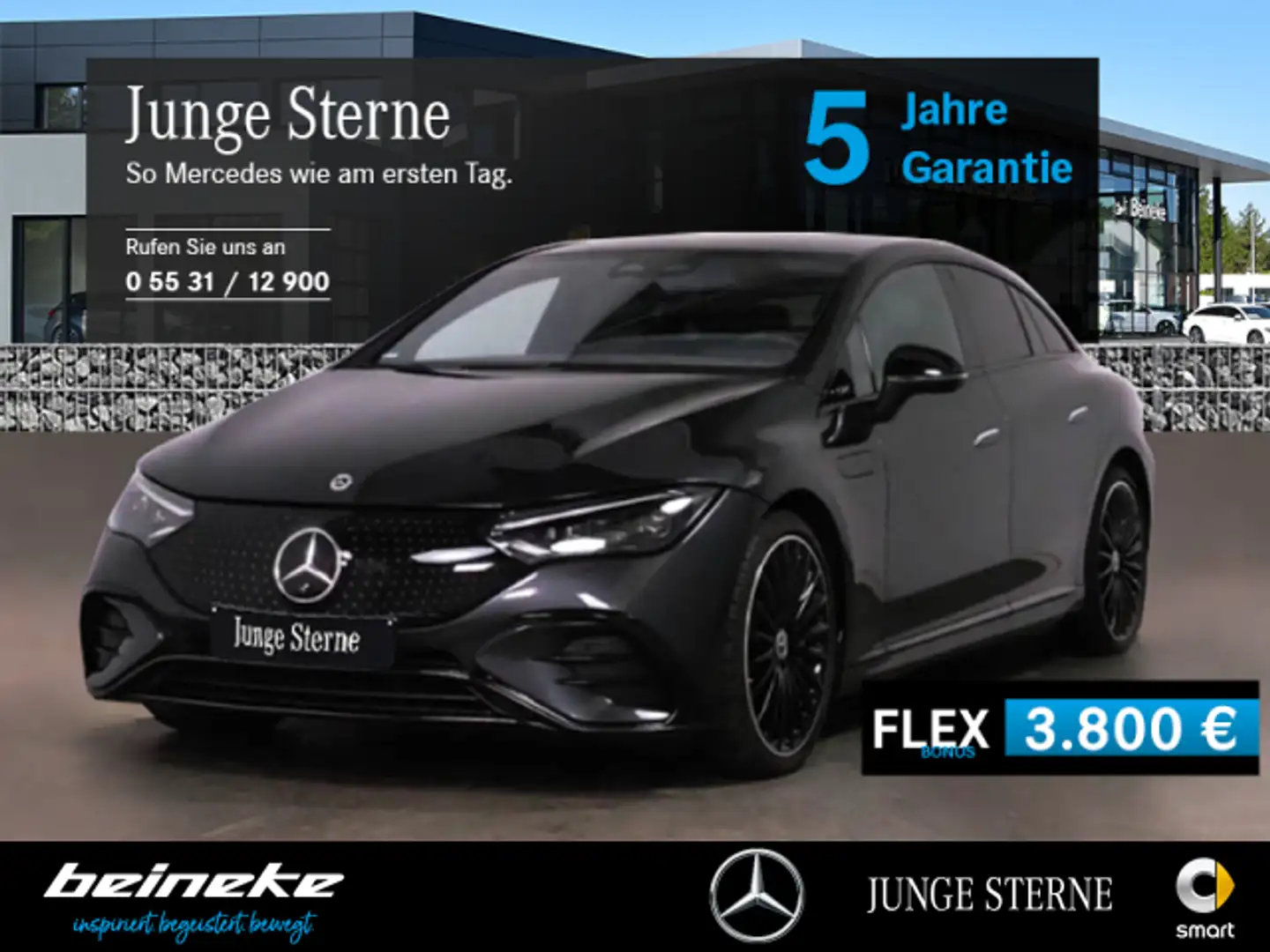 Mercedes-Benz EQE 350 EQE 350 Edition AMG Night Airmatic AHK 360° Keyl Grijs - 1