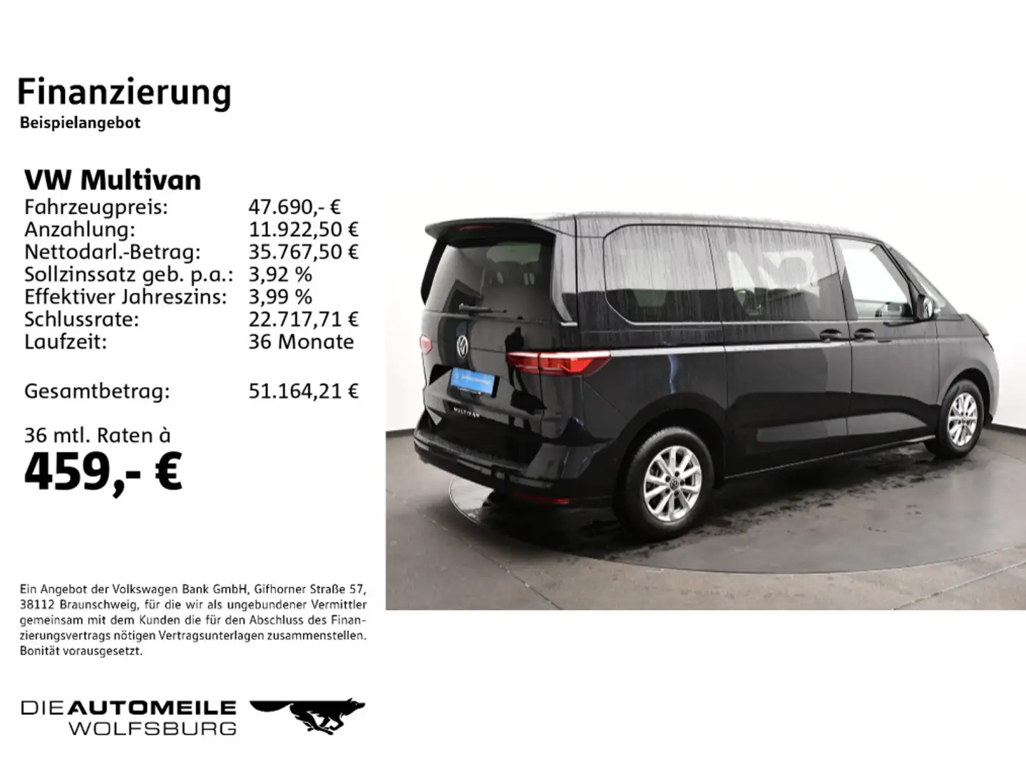 Volkswagen T7 Multivan T7 Multivan KÜ 2.0 TDI DSG Kurz/ACC/Navi/Kamera/ Schwarz - 2