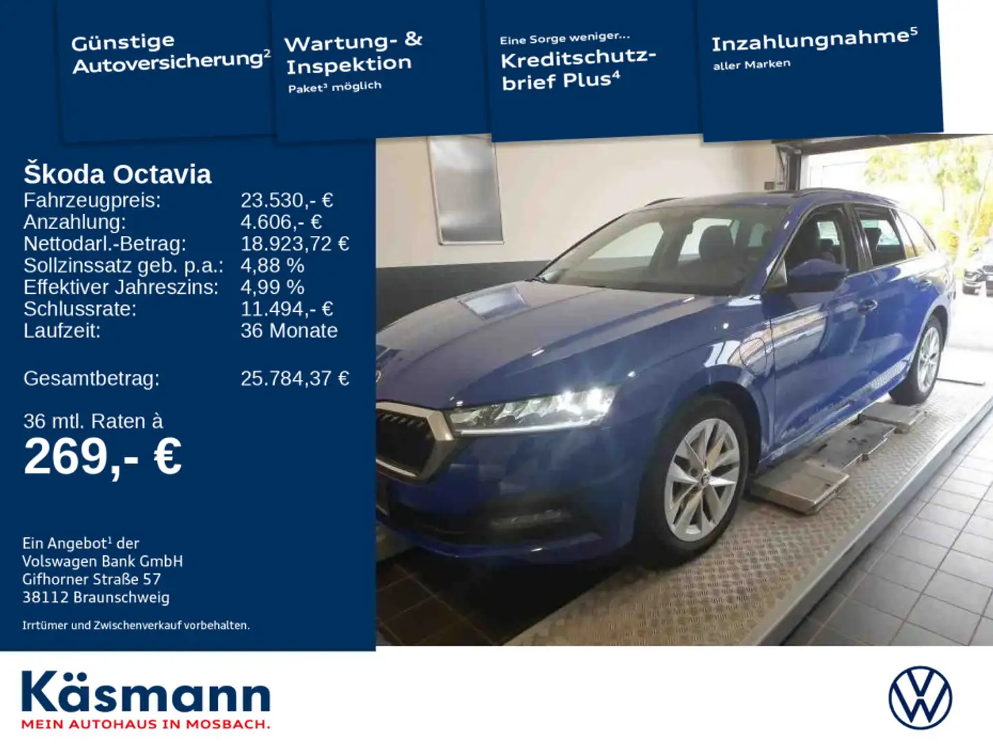 Skoda Octavia Comb Ambition iV SHZ CARPLAY Blau - 1