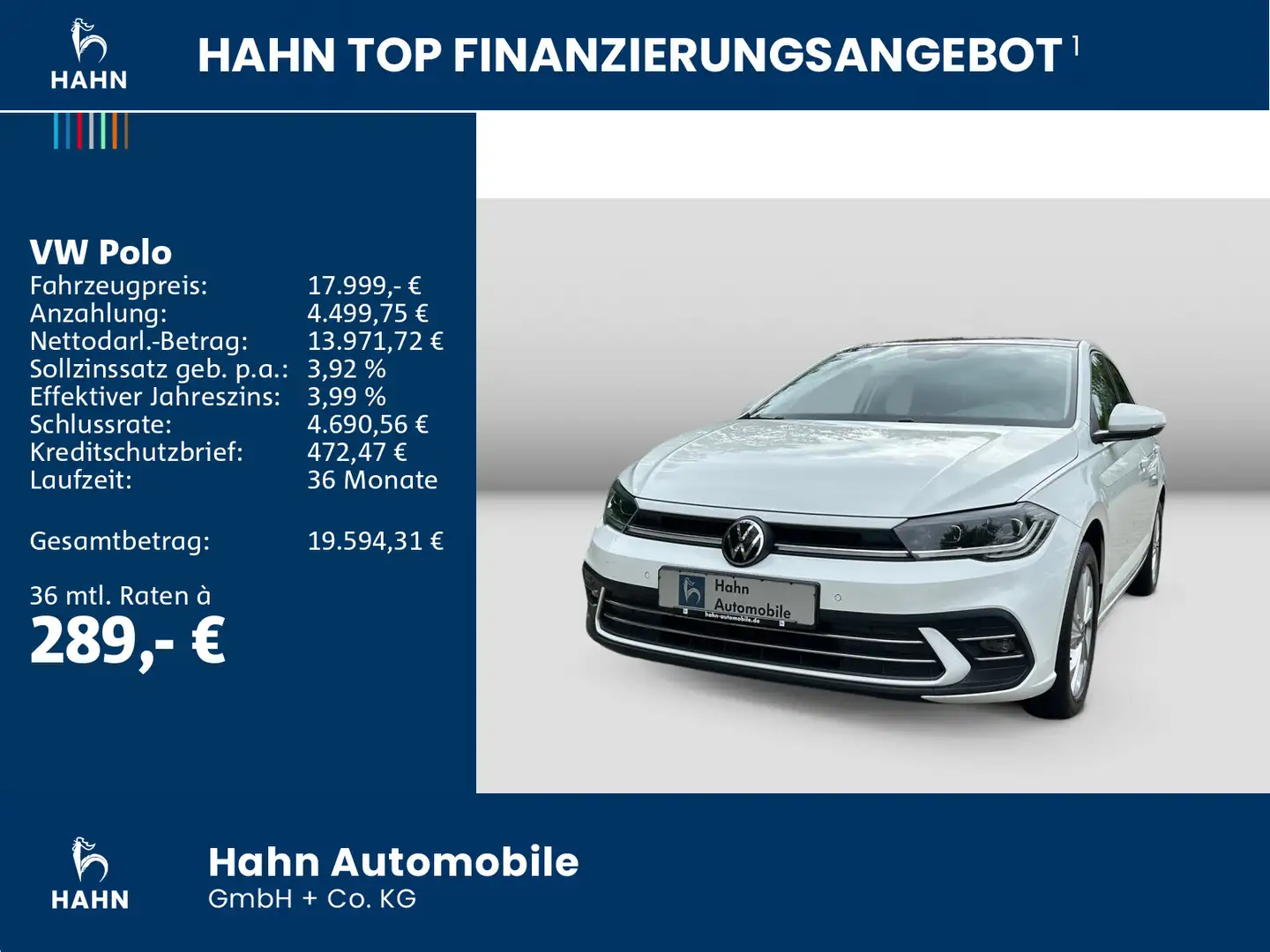 Volkswagen Polo 1.0 TSI Style ACC App-C Matrix Pano PDC Nav Белый - 2