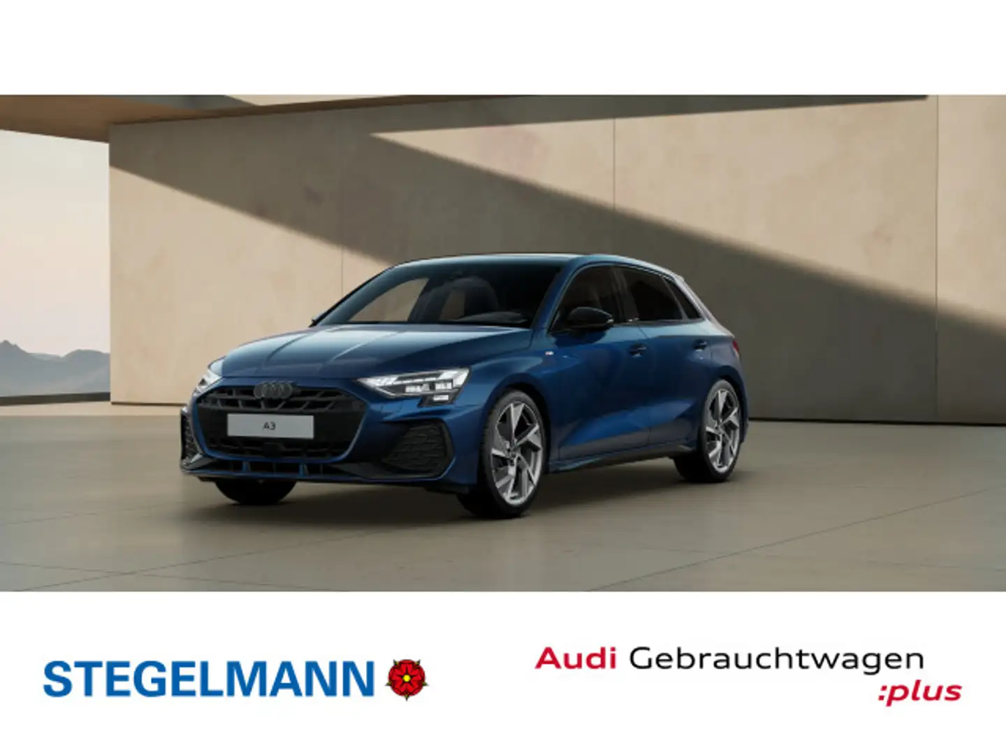 Audi A3 S line 35 TFSI S tronic HD-MATRIX A Bleu - 1