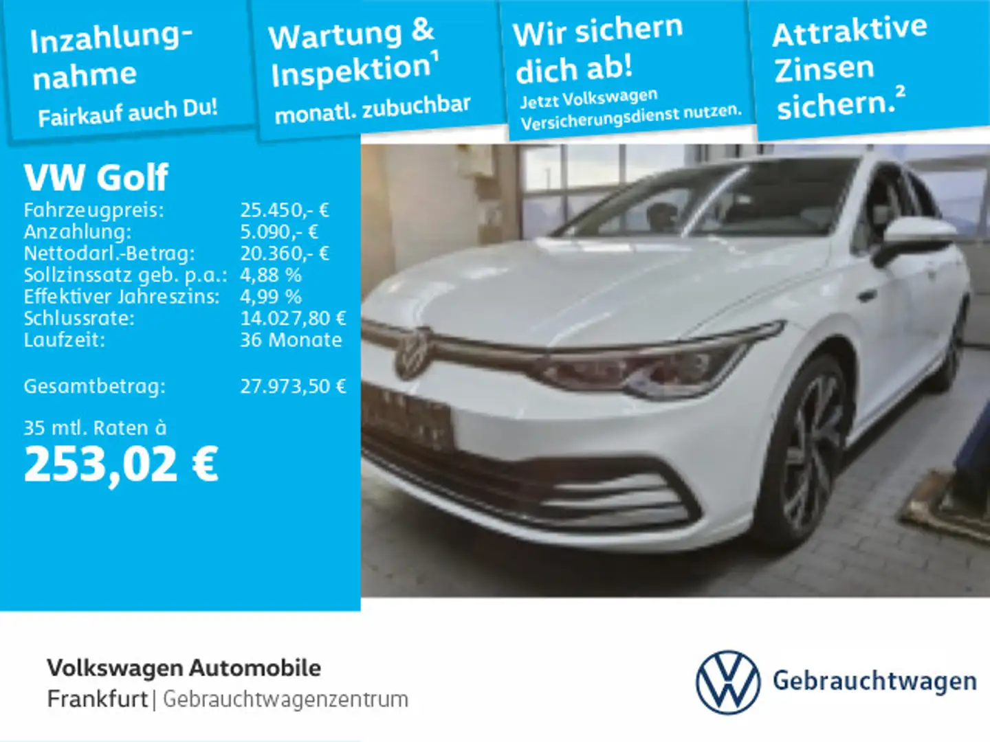 Volkswagen Golf VIII 2.0 TDI DSG Style Navi LEDPlus DAB+ Fr Weiß - 1