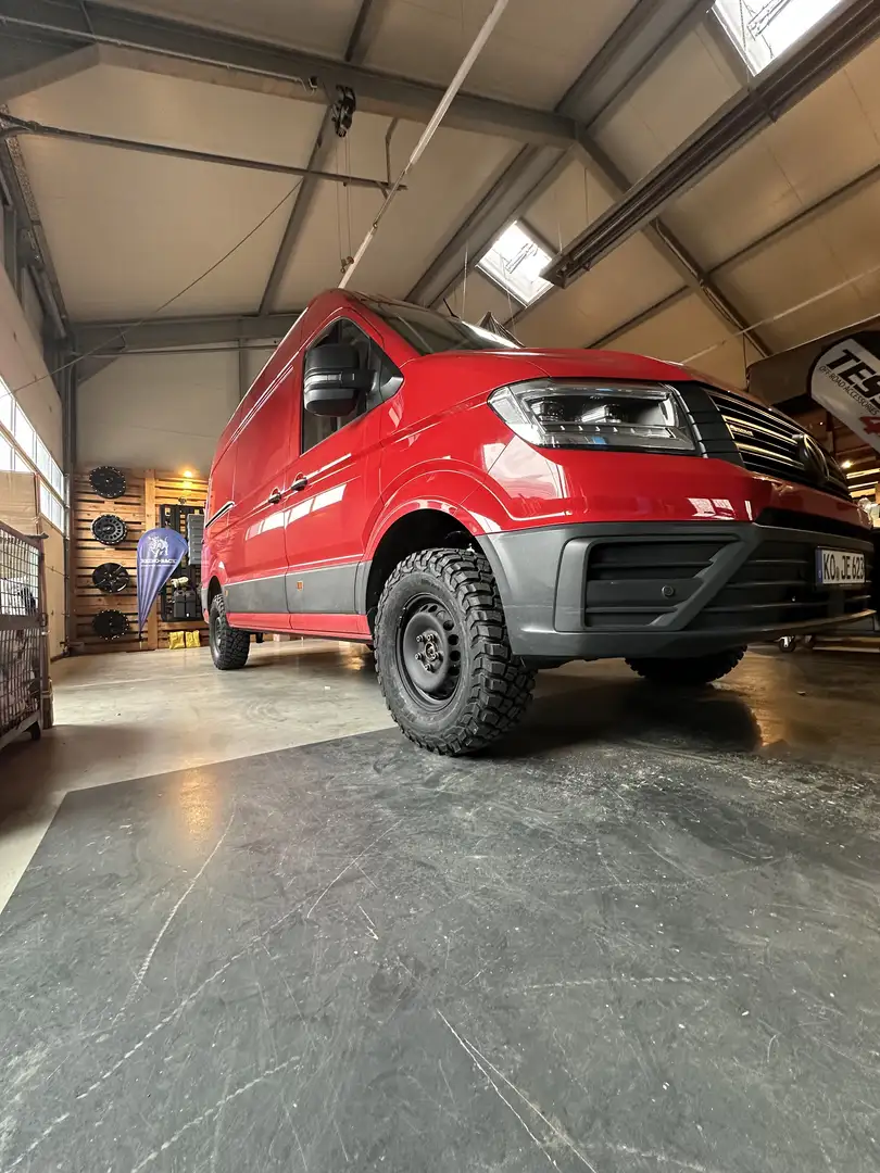 Volkswagen Crafter 35 TDI Autm. 4MOTION Sperre WoMo Van Allrad Camper Rot - 2
