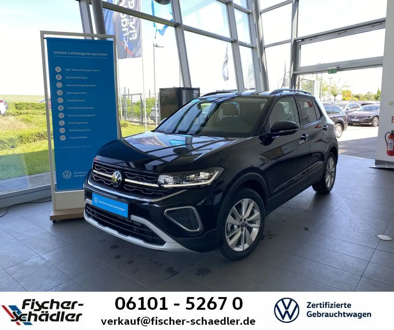 Volkswagen T-Cross Life 1.0TSI*DSG*IQLight*RearView*Keyless Schwarz - 1