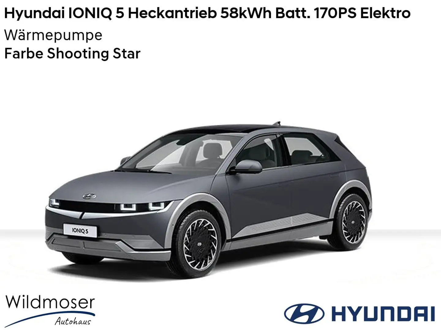 Hyundai IONIQ 5 ⚡ Heckantrieb 58kWh Batt. 170PS Elektro ⏱ Sofort v Grau - 1