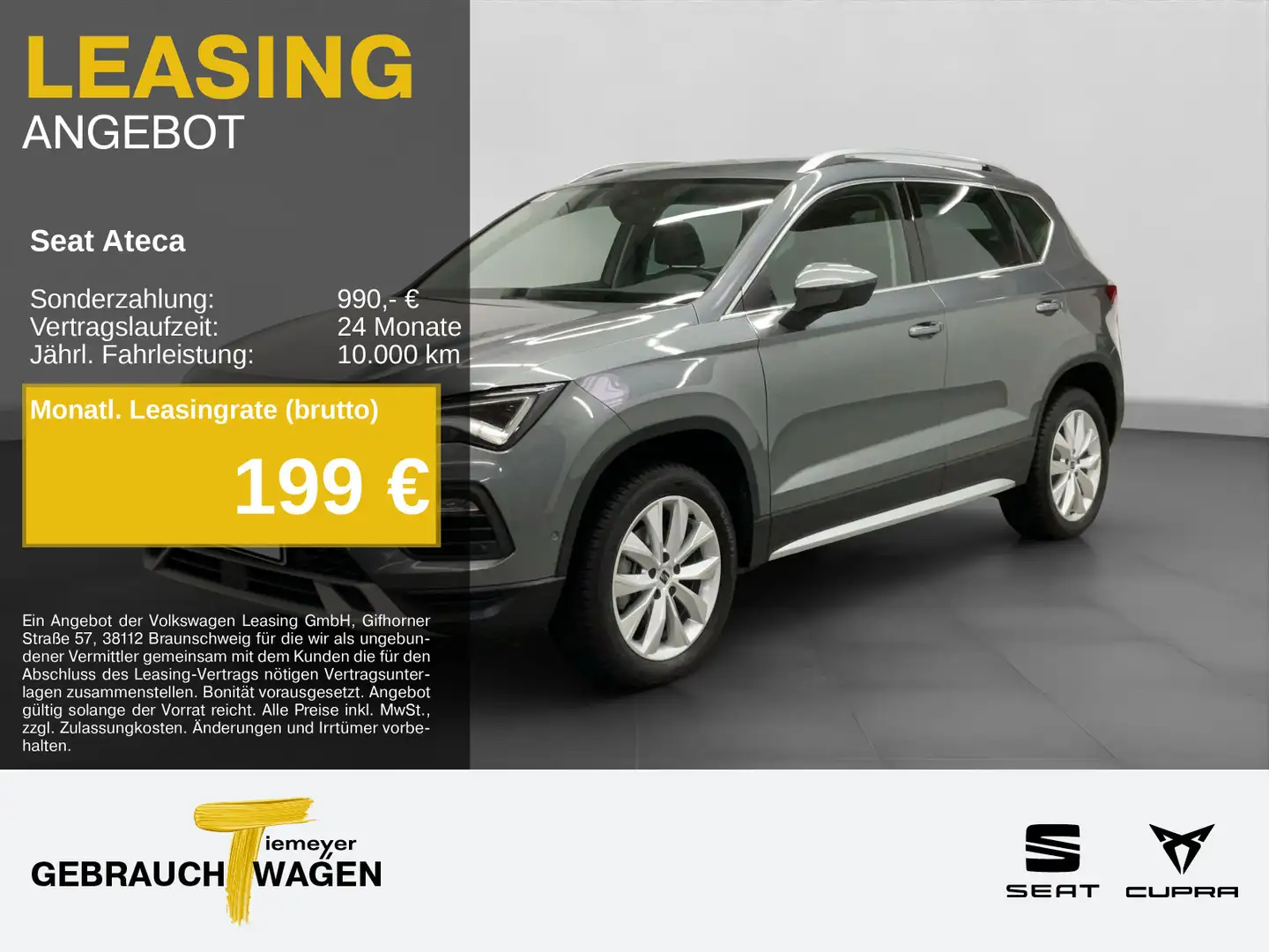 SEAT Ateca 1.5 TSI DSG X-PERIENCE AHK SIDE-ASSIST eKL Gris - 1