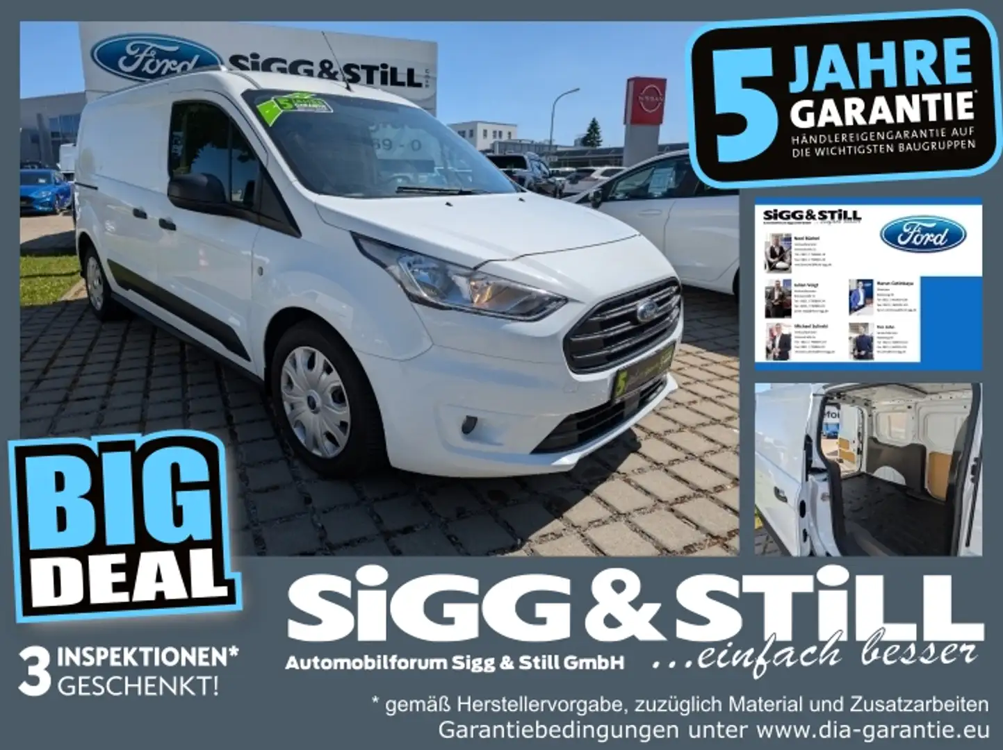 Ford Transit Connect 1.5 210 L2 Trend *AHK*KLIMA*PDC* Weiß - 1