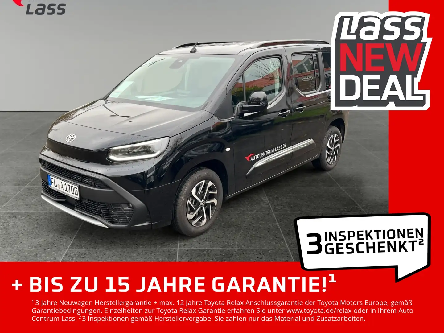 Toyota Proace City Verso 1.2 L1 Teamplayer - 1,99% Zins! Schwarz - 1
