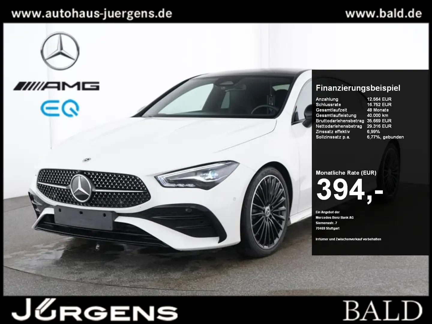 Mercedes-Benz CLA 220 d Coupé AMG-Sport/Pano/Night/AHK/Totw/19 Wit - 1