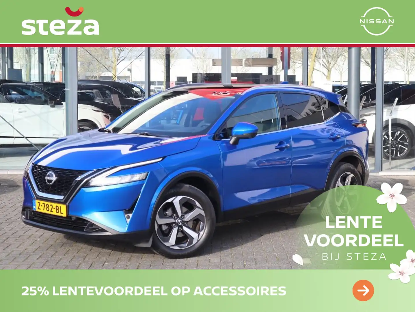 Nissan Qashqai 1.3 MHEV Xtronic N-Connecta | AUTOMAAT | Panoramad Blauw - 1