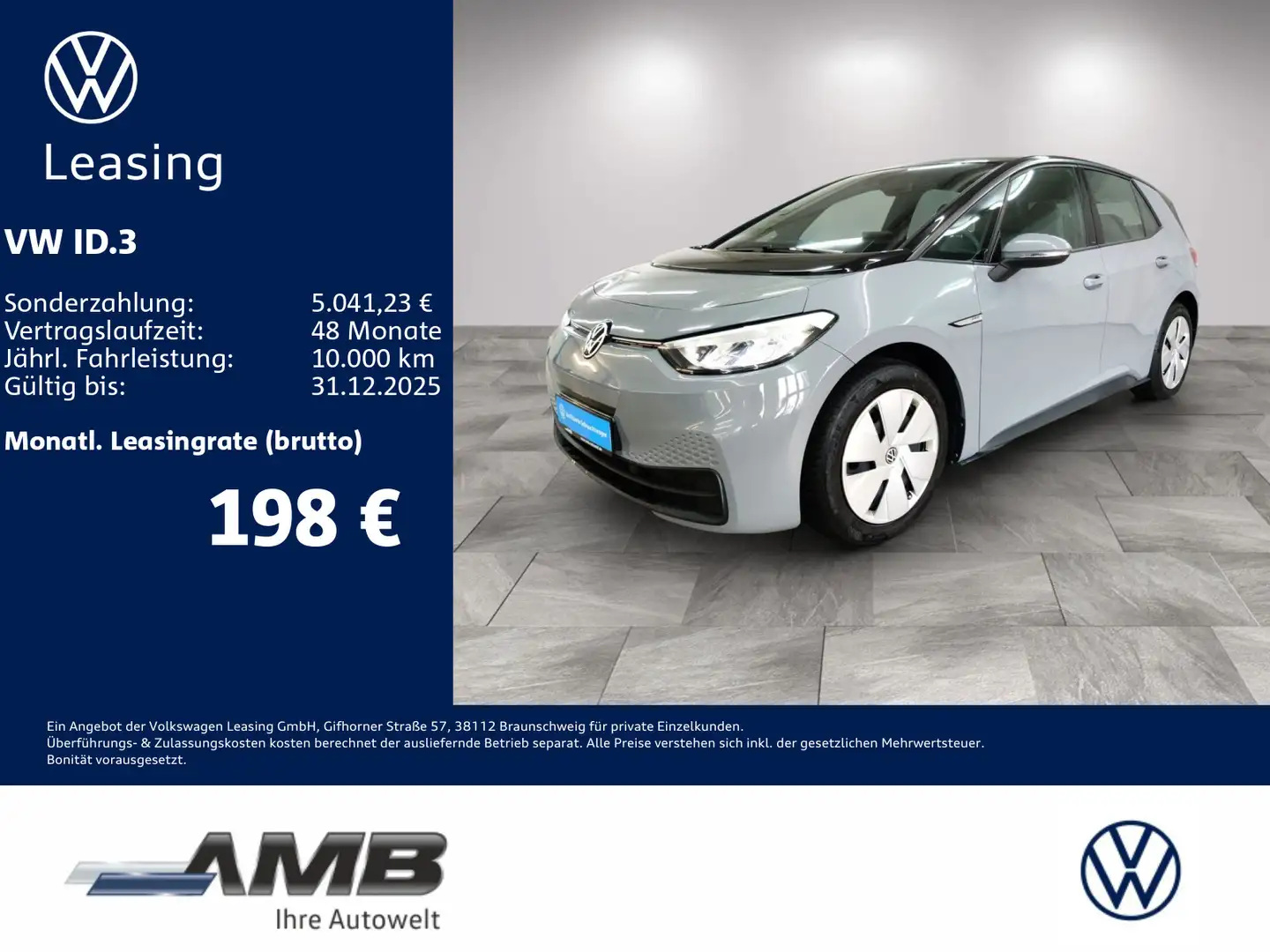 Volkswagen ID.3 Pro Performance 58kWh/CCS/Wärmepumpe Grau - 1