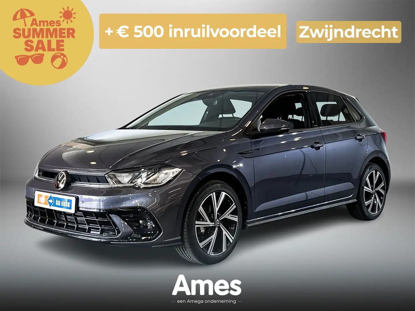 Volkswagen Polo 1.0 95pk TSI R-Line | 'Bergamo' 17 inch in zwart/g Gris - 1