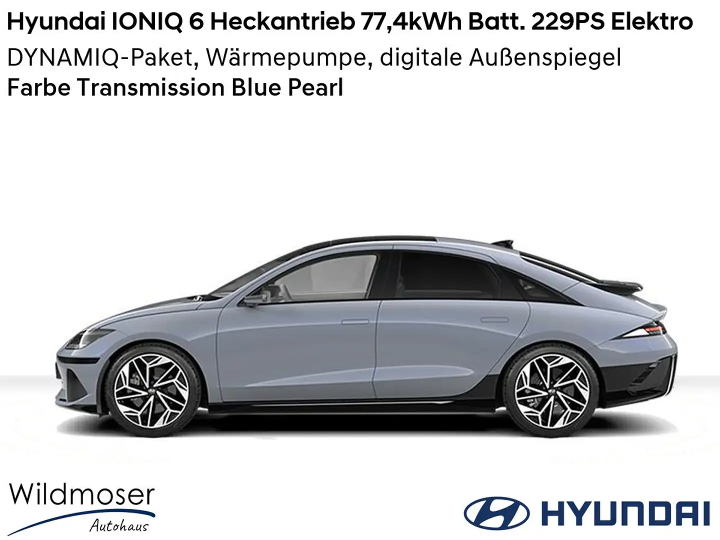 Hyundai IONIQ 6 ⚡ Heckantrieb 77,4kWh Batt. 229PS Elektro ⏱ Sofort Blau - 2