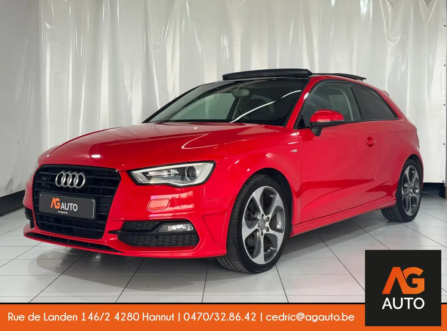 Audi A3 S-Line * Xénon * Toit Ouvrant * GPS Rouge - 1