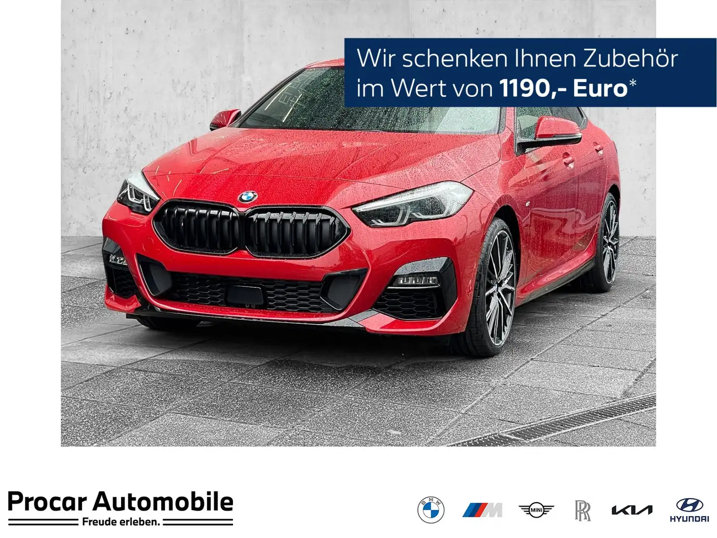 BMW 218 i Gran Coupé M Sport RFK NAVI LED PDC V+H LM Rot - 1