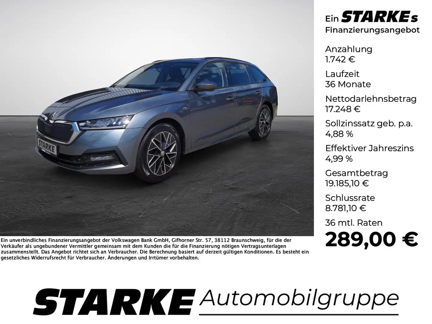 Skoda Octavia Combi 2.0 TDI DSG Clever Gris - 1