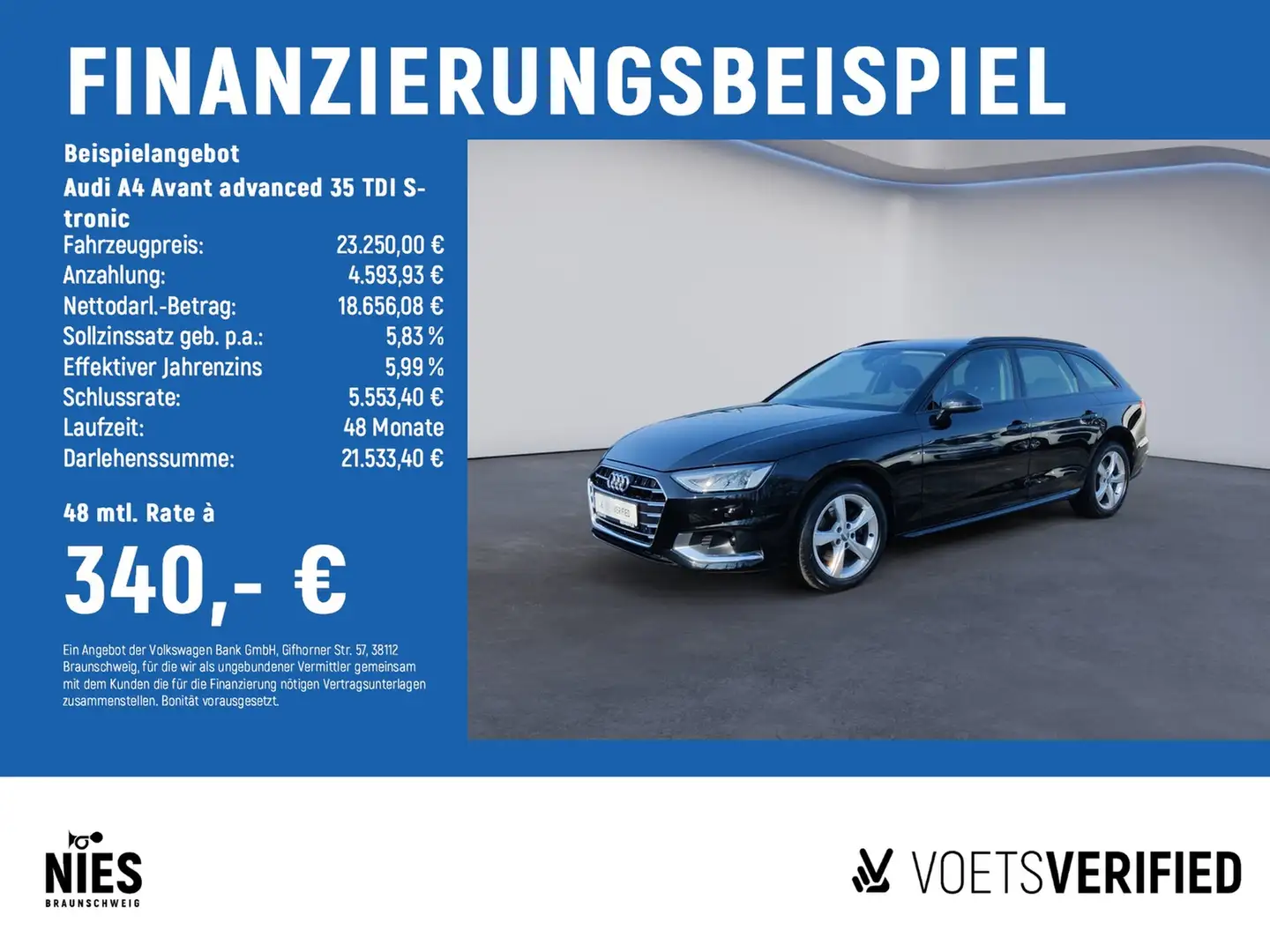Audi A4 Avant advanced 35 TDI S-tronic STANDHZG+NAVI Negro - 2