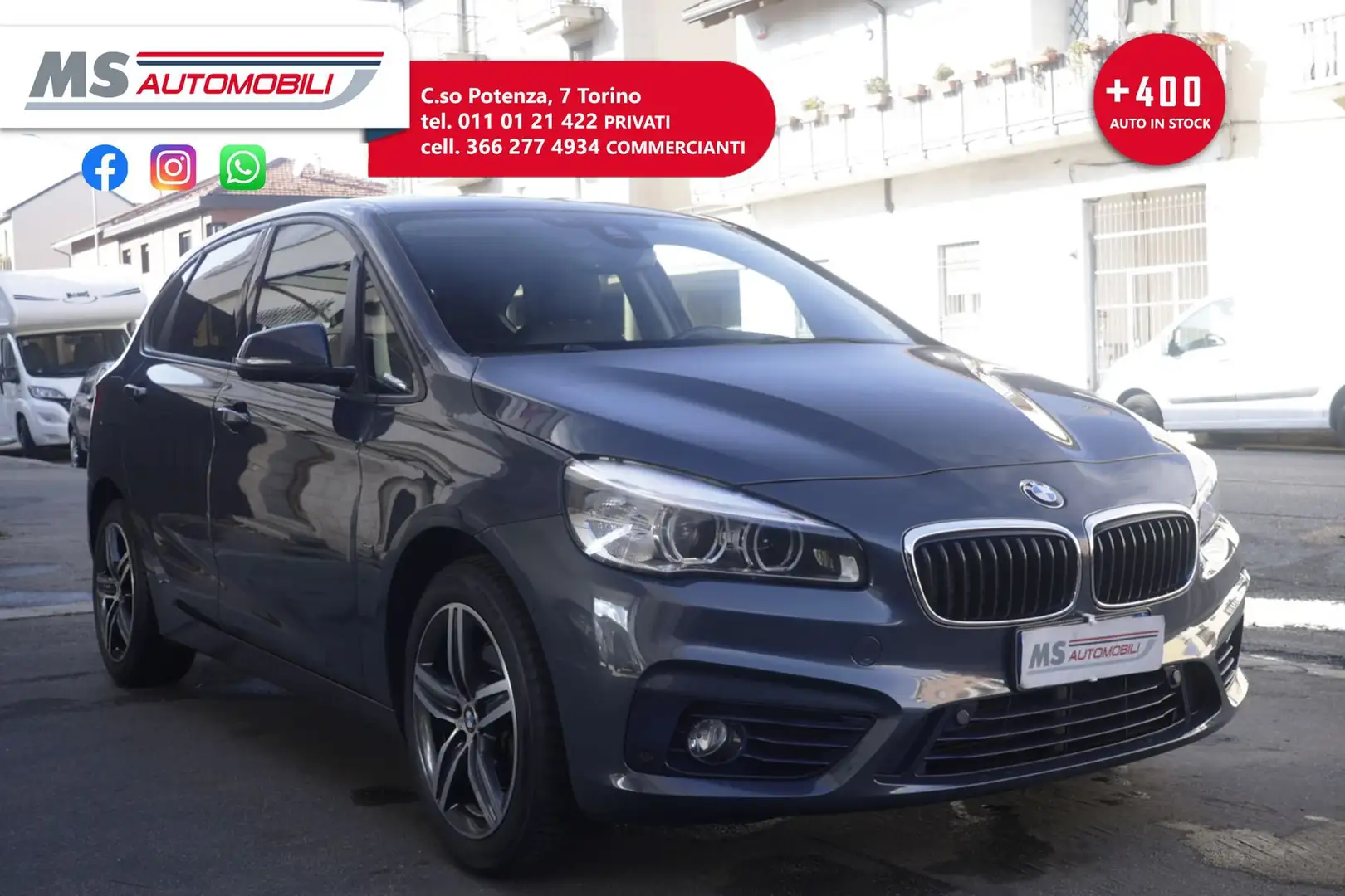 BMW 216 BMW Serie 2 216d Active Tourer Luxury Unicopropri Grigio - 1