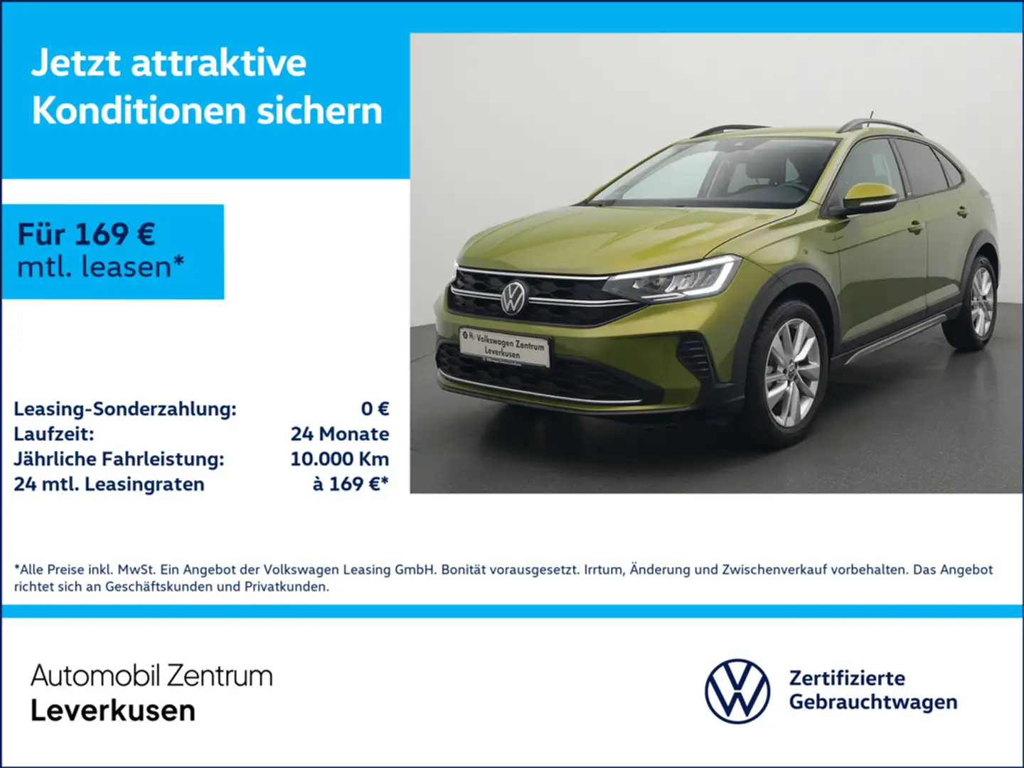 Volkswagen Taigo Move KEYLESS VIRT APP LED SHZ PDC LED Grün - 1